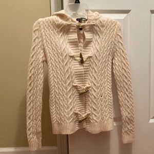 Lauren Ralph Lauren Cream Toggle Cardigan